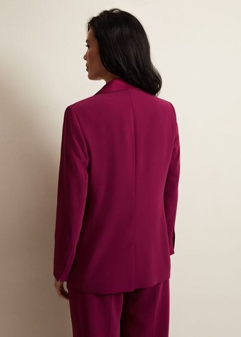 Phase Eight Elandra Tux Jackets Burgundy Australia | WZ8612037